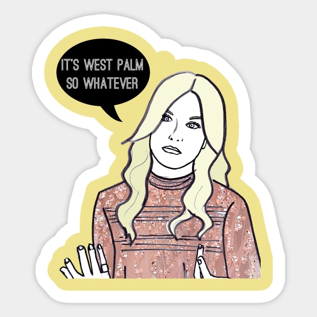 West Palm Sticker by Katsillustration